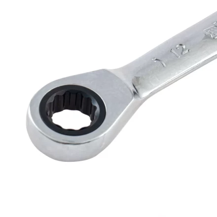 Ключ накидной трещоточный, 12 х 14мм, CrV, зеркальный хром Matrix 14499 купить в Перми