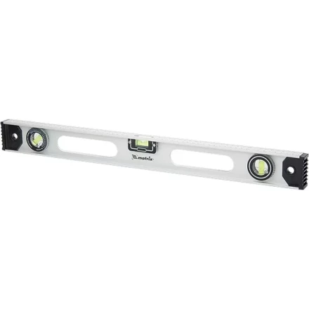Уровень алюминиевый Рельс 2000 мм 3 глазка 1 поворотный  MATRIX 34041 купить в Перми