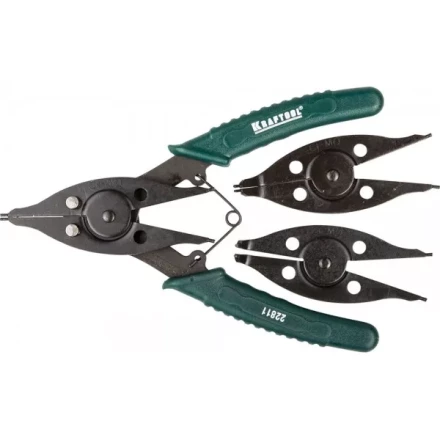 Съемник стопорных колец KRAFTOOL, внешний/внутренний, 12-в-1 22811 купить в Перми