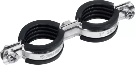 ЗУБР 1, цинк, 8 шт, двойной трубный хомут (37890-32-37) купить в Перми