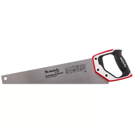 Ножовка по дереву 450 мм каленый зуб 3D 11-12TPI  трехкомпонентная рукоятка PRO MATRIX 23583 купить в Перми