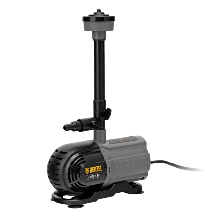 Насос фонтанный FNP31-24, 31 Вт, подъем 2,4 м, 1500 л/ч, колокольчик/2 каскада/гейзер Denzel 99031 купить в Перми