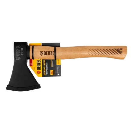 Топор, 800 г Denzel 21633, кованый, буковое топорище купить в Перми