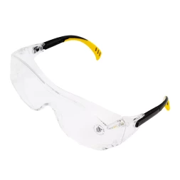 Очки защитные открытые Denzel 89201, поликарбонатные, увеличенная прозрачная линза, регулируемые дужки