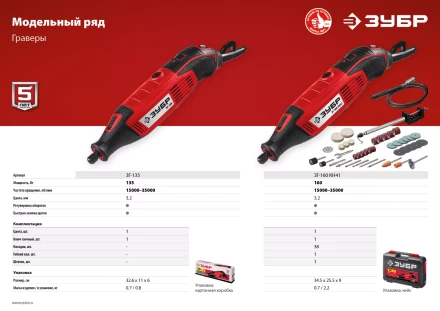 Гравер электрический + насадки ЗГ-160 КН41 серия МАСТЕР купить в Перми