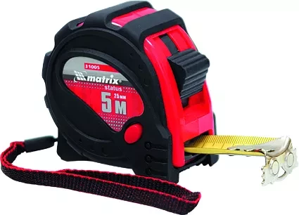 Рулетка Status magnet 3 fixations 3 м х 16 мм обрезиненный корпус зацеп с магнитом  MATRIX 31004 купить в Перми