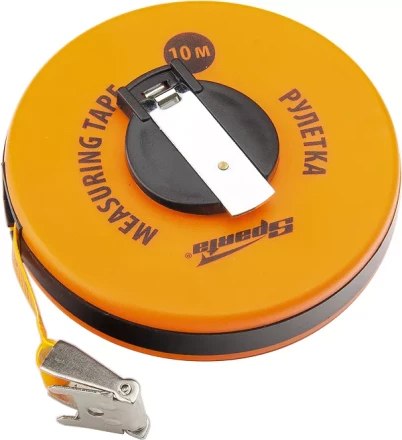 Рулетка геодезическая 20 м х 12,5 мм SPARTA ПВХ закрытый круглый корпус 312175 купить в Перми