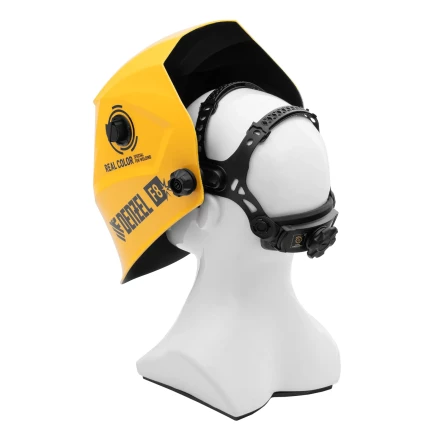 Щиток защитный лицевой (маска сварщика) F8, см. окно 100х50, Real Color, DIN 4-8/9-14// Denzel 89717 купить в Перми