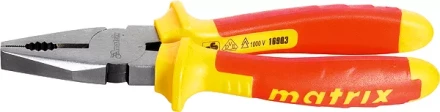 Плоскогубцы комбинированные  Insulated 180мм двухкомпонентные рукоятки MATRIX PROFESSIONAL 16903 купить в Перми