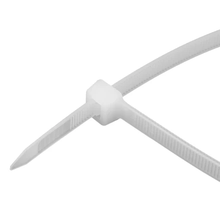 Хомуты, 500 х 8 мм, пластиковые, белые, 50 шт Сибртех 45589 купить в Перми