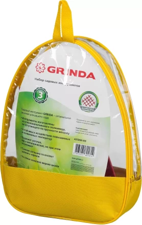 Набор GRINDA: Совок посадочный широкий, совок посадочный узкий, рыхлитель с нейлоновым корпусом, 3 предмета 421360-H3 купить в Перми
