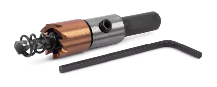 HSS-TiN коронка MESSER  14мм с центр. сверлом и толкающей пружиной для  лист. материала  до 2 мм ц/х купить в Перми