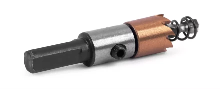 HSS-TiN коронка MESSER  14мм с центр. сверлом и толкающей пружиной для  лист. материала  до 2 мм ц/х купить в Перми