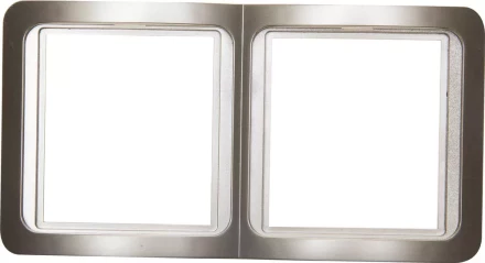 Панель СВЕТОЗАР &quot;ГАММА&quot; накладная, вертикальная, цвет золотой металлик, 2 гнезда SV-54147-GM купить в Перми