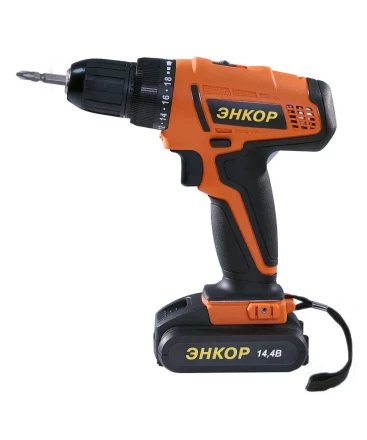 Шуруповерт акк ДША-2 14,4ЭР/10Л кейс Энкор 50024 купить в Перми