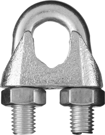 Зажим троса DIN 741, оцинкованный, 8мм, 60 шт, STAYER Master 30535-08 30535-08 купить в Перми