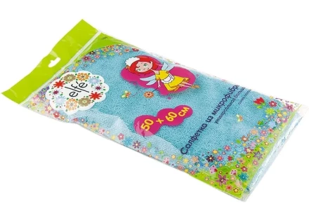 Салфетка из микрофибры универсальная увеличенного размера синяя полоска 500х600 мм Elfe 92319 купить в Перми