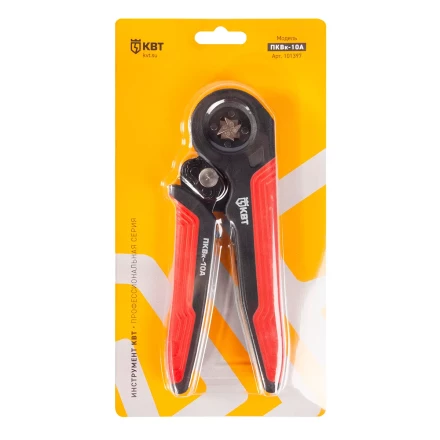 Пресс-клещи КВТ ПКВк-10А для опрессовки втулочных наконечников до 10 мм (101397) купить в Перми