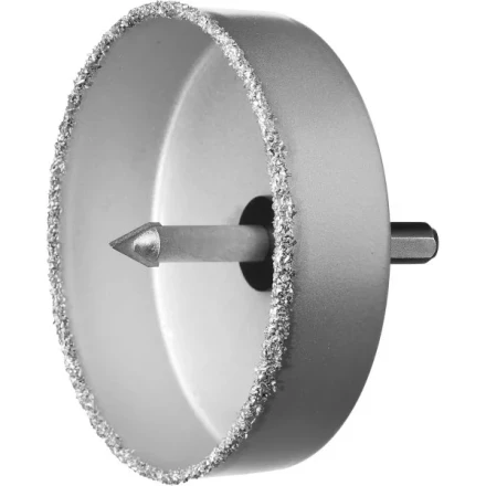 Коронка-чашка ЗУБР &quot;ПРОФЕССИОНАЛ&quot; c карбид-вольфрамовым нанесением, 102 мм, высота 25 мм, в сборе с державкой и сверлом 33360-102_z01 купить в Перми