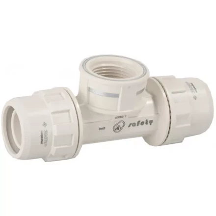 Тройник ЗУБР &quot;ШиреФит&quot; переходной &quot;штуцер с гайкой - внутренняя резьба - штуцер с гайкой&quot;, 32мм-1&quot;-32мм 51502-32-1-32 купить в Перми