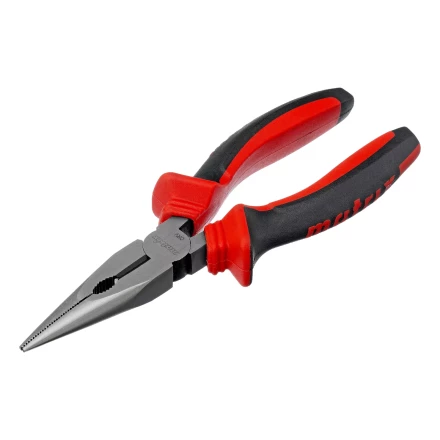 Длинногубцы прямые Matrix, 160 мм, хром-ванадий, двухкомпонентные рукоятки, 17309 купить в Перми