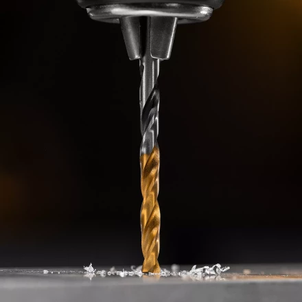 Сверло спиральное по металлу Denzel 4,2 x 75мм, Р6М5, Golden Tip, многогранная заточка, 718273 купить в Перми