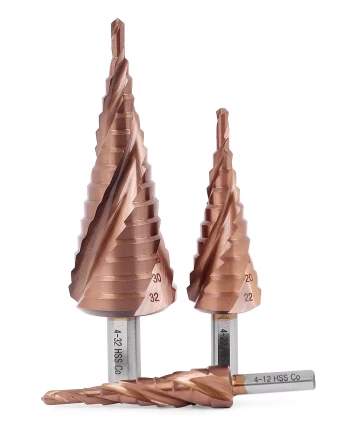 Ступенчатое сверло MESSER HSS CO 4-32х15 с кобальтовым покрытием и тремя спиральными канавками. купить в Перми