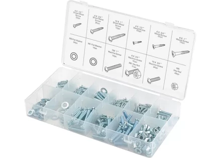 Набор саморезов винтов гаек шайб 347 предметов СИБРТЕХ 47609 купить в Перми