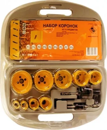 Набор коронок Bi-Metal 13 предметов Энкор 24570 купить в Перми