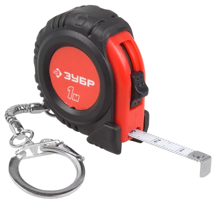 Рулетка ЗУБР МАСТЕР обрезиненный корпус фиксатор с кольцом для ключей серия МАСТЕР купить в Перми