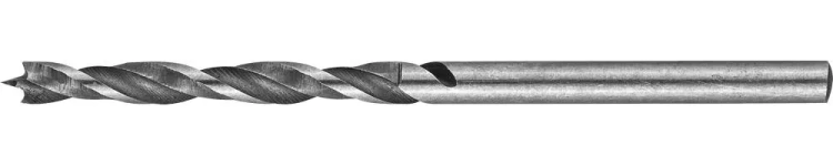 Сверло по дереву, двухленточное, спиральное, KRAFTOOL 29400-075-04, d=4x75мм 29400-075-04 купить в Перми
