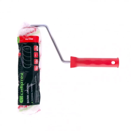 Валик &quot;Эмали&quot;  250 мм ворс 12 мм D 48 мм D ручки 8 мм полиамид полиакрил Сибртех 80171 купить в Перми