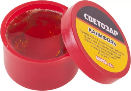 Канифоль СВЕТОЗАР для паяльных работ, пластиковая банка, 20г 55326-020 купить в Перми