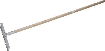 Грабли ЗУБР из нержавеющей стали, 10 витых зубцов, деревянный черенок 4-39481-10 купить в Перми