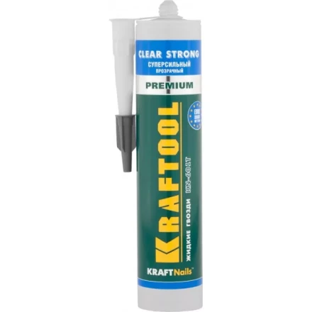Клей монтажный KRAFTOOL KraftNails Premium KN-601T, суперсильный, прозрачный, 310мл 41342 купить в Перми