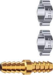 ЗУБР елочка-елочка, 10 мм с обжимными хомутами, штуцер соединительный, Профессионал (64925-10)