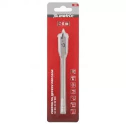 Сверло по дереву перовое 10 мм 6-гранный хвостовик MATRIX 70404