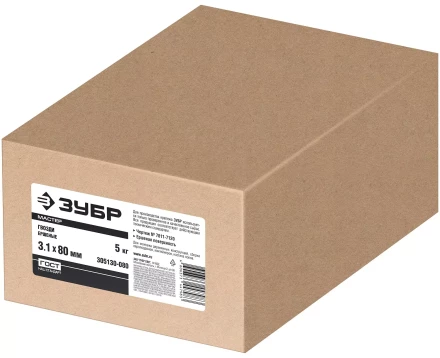 ЗУБР 80 x 3.1 мм, 5 кг, ершеные гвозди (305130-080) купить в Перми