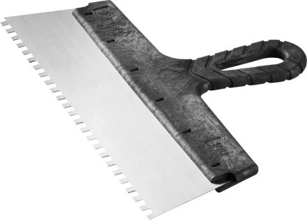 Шпатель ЗУБР &quot;СТАНДАРТ&quot; фасадный, стальное полотно, 300мм, зуб 6х6 10053-30 купить в Перми