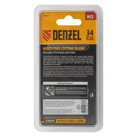Насадка для МФИ режущая пазовая прямая, HCS, по дереву, ламинату 34 х 2.5 мм, крупный зуб Denzel 782315 купить в Перми