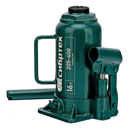 Домкрат гидравлический бутылочный Сибртех 50808, 16 т, 205-400 мм купить в Перми