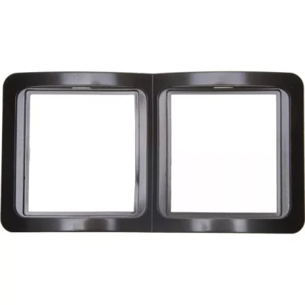 Панель СВЕТОЗАР &quot;ГАММА&quot; накладная, вертикальная, цвет темно-серый металлик, 2 гнезда SV-54147-DM купить в Перми