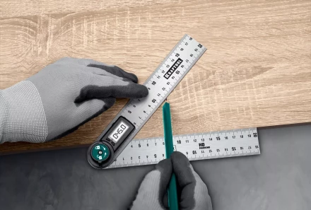 Транспортир-угломер ЗУБР из нержавеющей стали, многофункциональный, нониусный 34682 купить в Перми