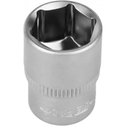 Головка торцовая ЗУБР "МАСТЕР" (1/4"), Cr-V, FLANK, хроматированное покрытие, 10мм 27715-10