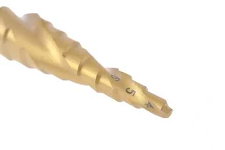 Сверло ступенчатое 4-5-6-7-8-9-10-11-12 мм HSS спиральный Профиль шестигранный хвостовик Matrix 72353 купить в Перми