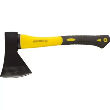 Топор STAYER кованый с двухкомпонентной стеклопластиковой рукояткой, 1,0кг 2062-10 купить в Перми