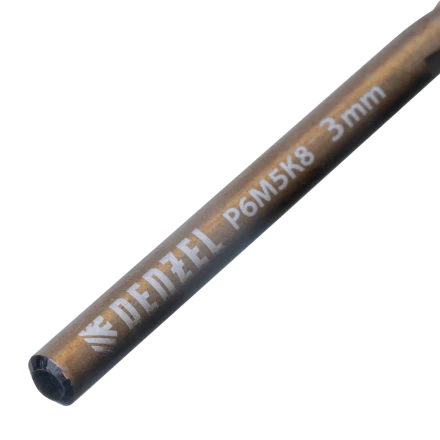 Набор сверл по металлу Denzel 723008, 1-10 мм, Р6М5К8-TiN, Golden Tip, 19 шт купить в Перми