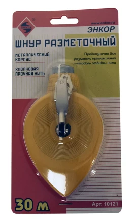 Шнур разметочный металлический корпус 30 м Энкор 10121 купить в Перми