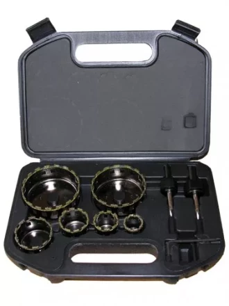 Набор коронок алмазных по керамограниту мокрый рез 9 предметов Энкор 9457 купить в Перми