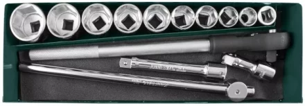 Набор головок торцевых 3/4&quot;DR 22-50мм 15предметов Jonnesway S04Н6115SA 47229 купить в Перми